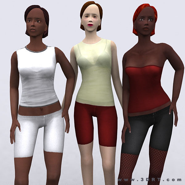 Realpeople females pack Low-poly 3D model_6