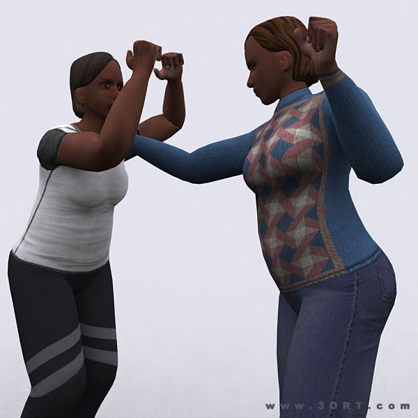 Realpeople females pack Low-poly 3D model_12
