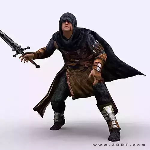 Fantasy Thief Low-poly 3D model