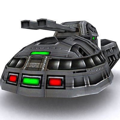 Sci-Fi hover tanks Low-poly 3D model_15