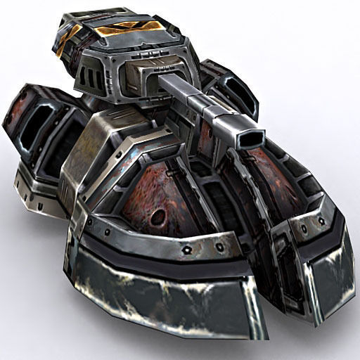 Sci-Fi hover tanks Low-poly 3D model_11