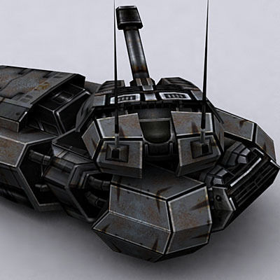 Sci-Fi hover tanks Low-poly 3D model_24