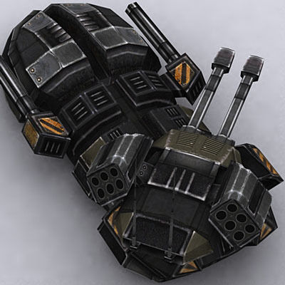 Sci-Fi hover tanks Low-poly 3D model_7