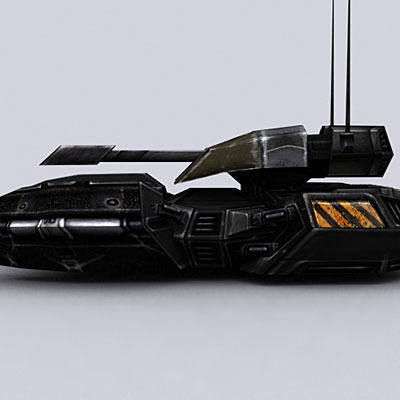 Sci-Fi hover tanks Low-poly 3D model_19