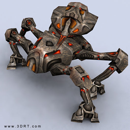 3DRT - Mech Crawlers Pack Low-poly 3D model_4