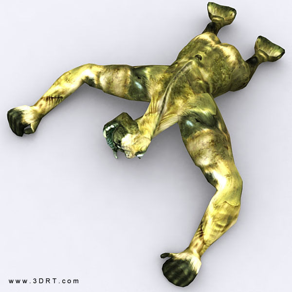 3DRT - Yeti monster2 Low-poly 3D model_9