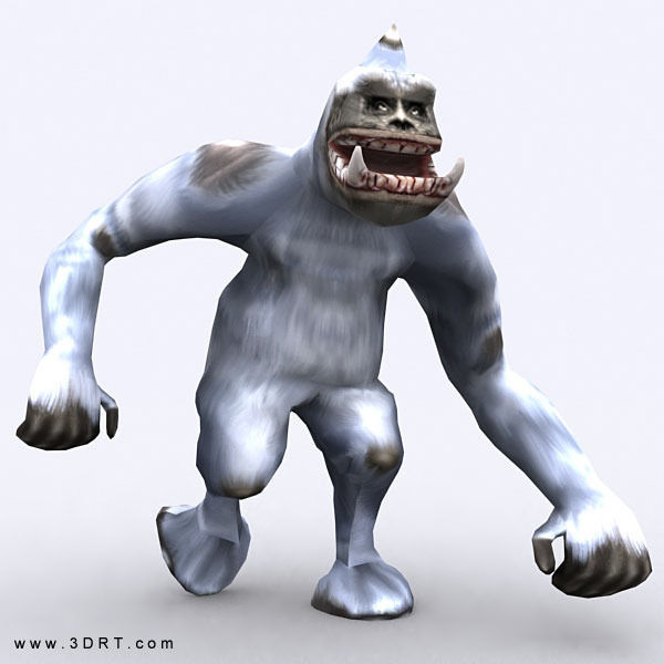 3DRT - Yeti monster2 Low-poly 3D model_5