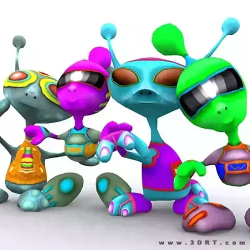 3DRT - Toonpets aliens2 Low-poly 3D model