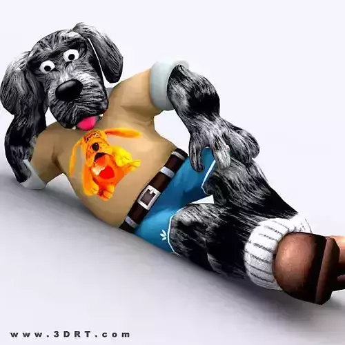 3DRT - Doggy fantasy character2 Low-poly 3D model