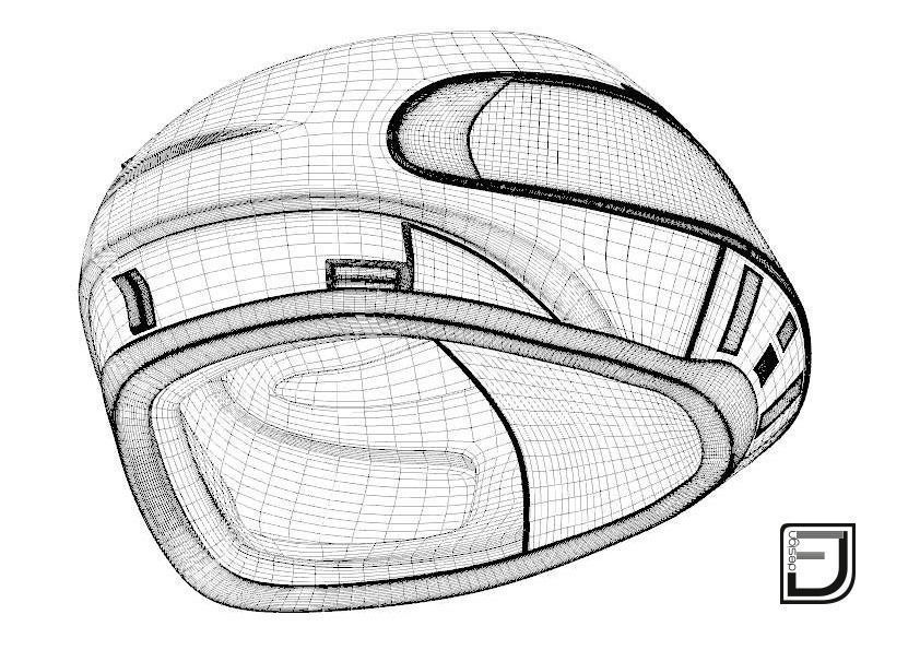 Black Grunge Helmet 04 3D model_13