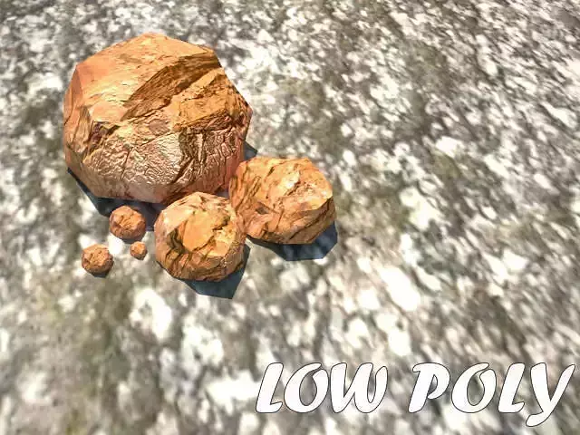 LOW POLY STONE ROCK Free low-poly 3D model