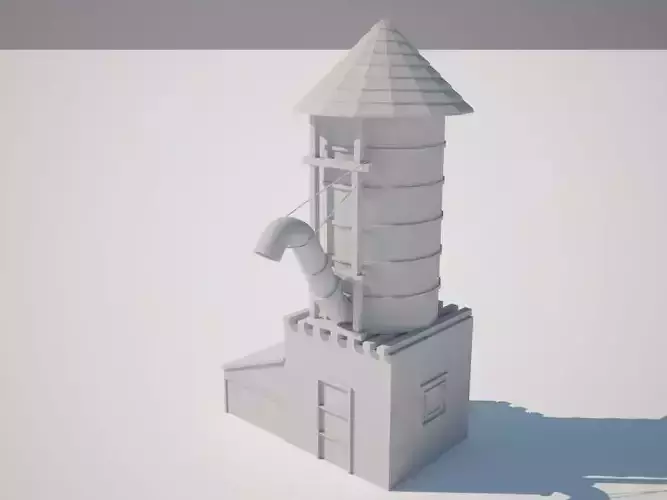OLD WATER TANK 3D model