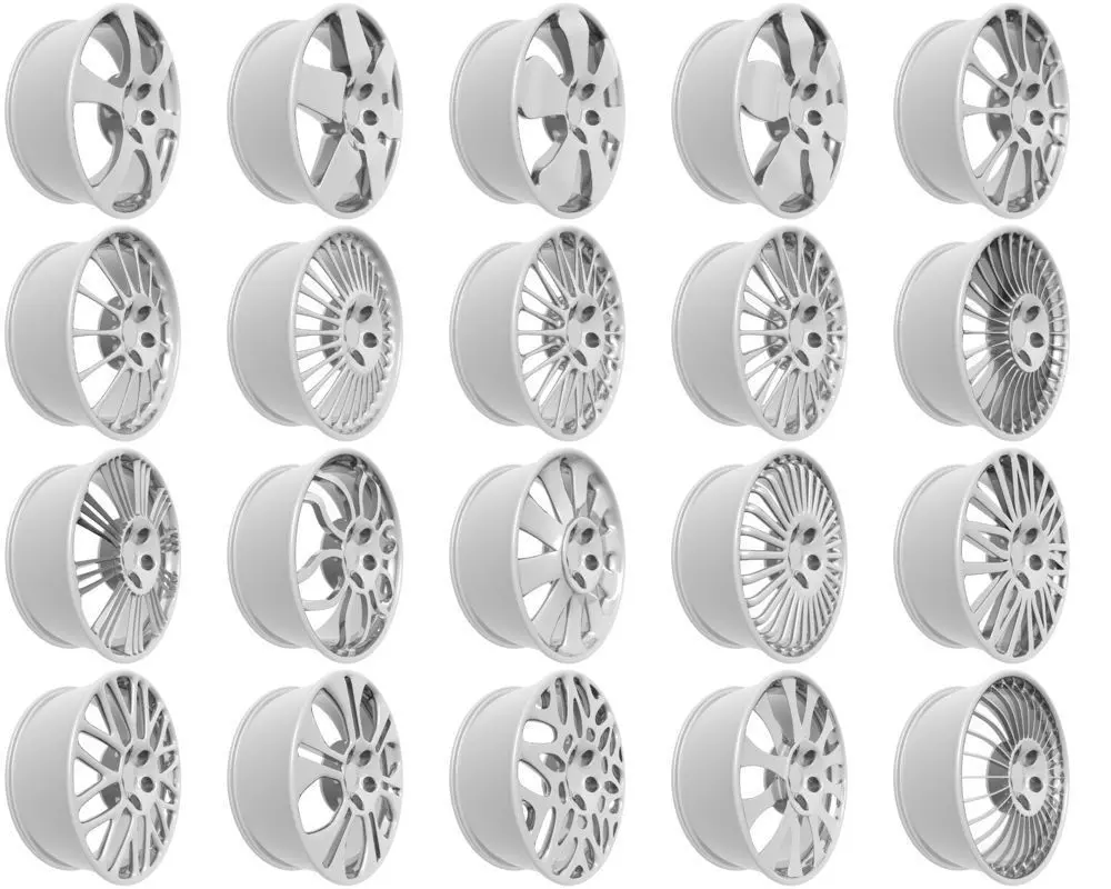 20 Wheel Rims 001-020 3D model_0