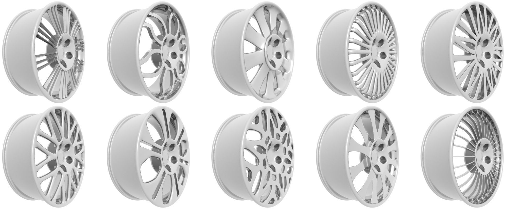 20 Wheel Rims 001-020 3D model_35