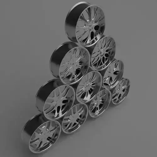 10 Wheel Rims 021-030 3D model
