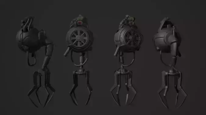 simple mecha design 3D model