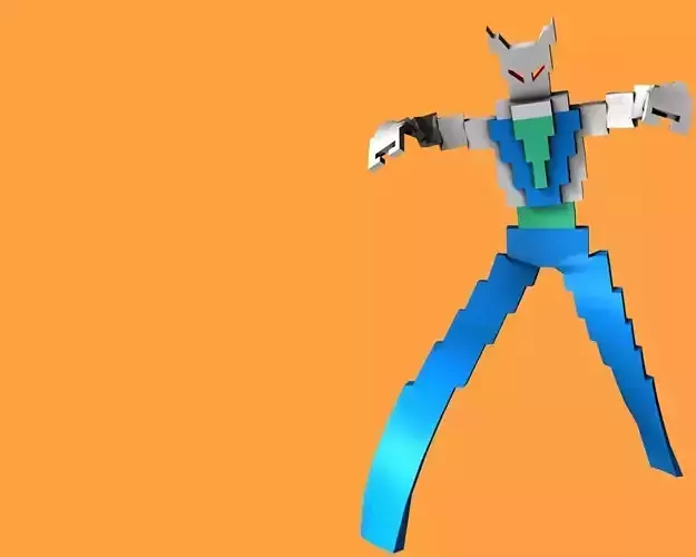 Videoman paper robot 3D model