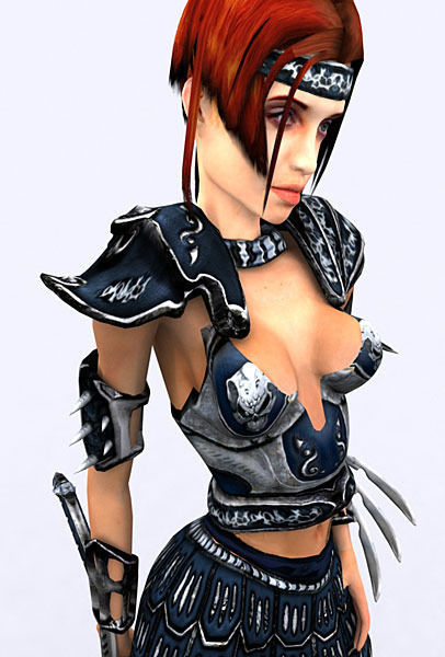 Fantasy amazon Low-poly 3D model_17