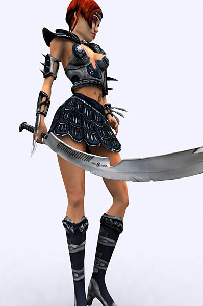 Fantasy amazon Low-poly 3D model_11