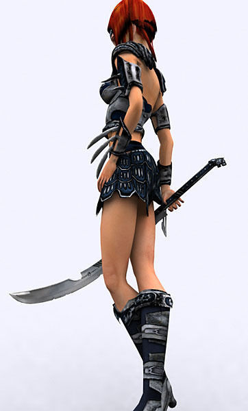 Fantasy amazon Low-poly 3D model_16