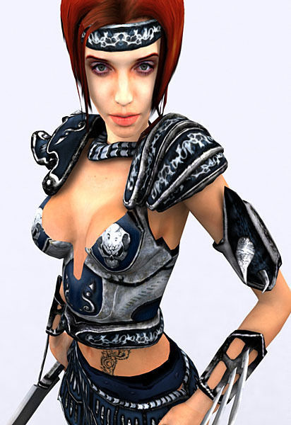 Fantasy amazon Low-poly 3D model_2