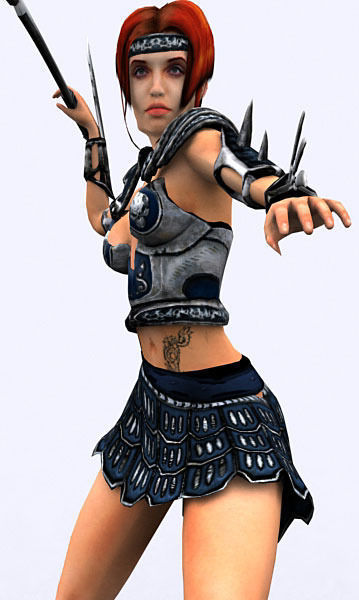 Fantasy amazon Low-poly 3D model_7