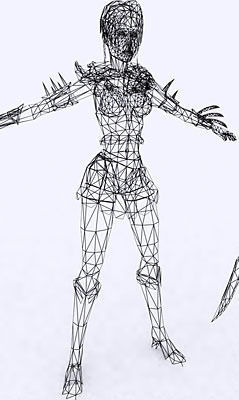 Fantasy amazon Low-poly 3D model_15