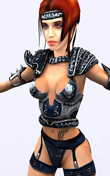 Fantasy amazon Low-poly 3D model_10