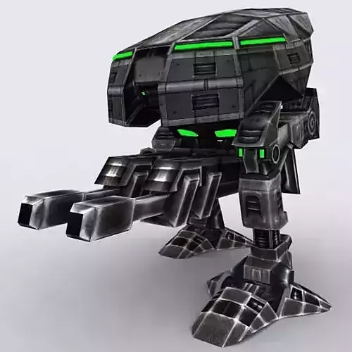 Mech walker Low-poly 3D model