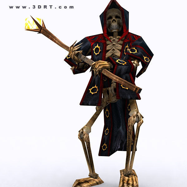 Skeletons swarm pack Low-poly 3D model_15