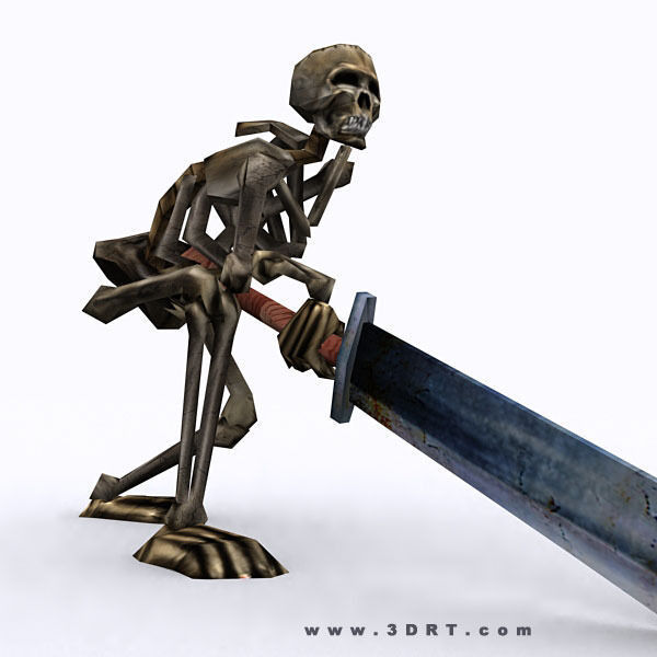 Skeletons swarm pack Low-poly 3D model_20