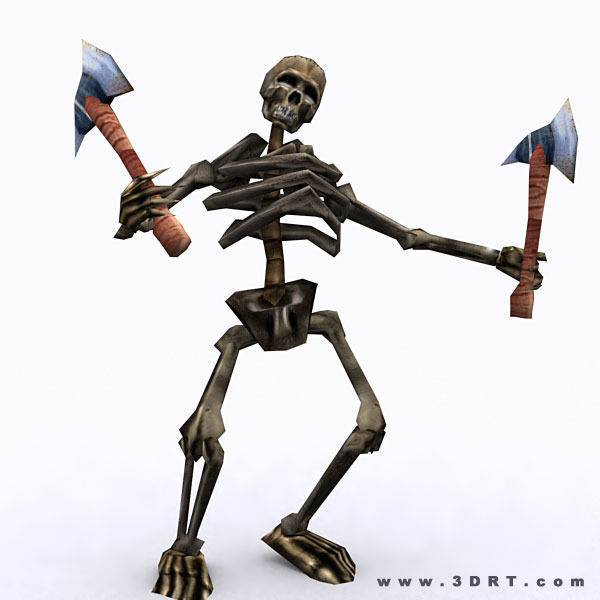 Skeletons swarm pack Low-poly 3D model_21