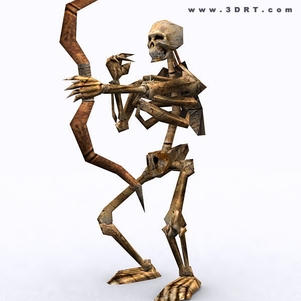 Skeletons swarm pack Low-poly 3D model_17