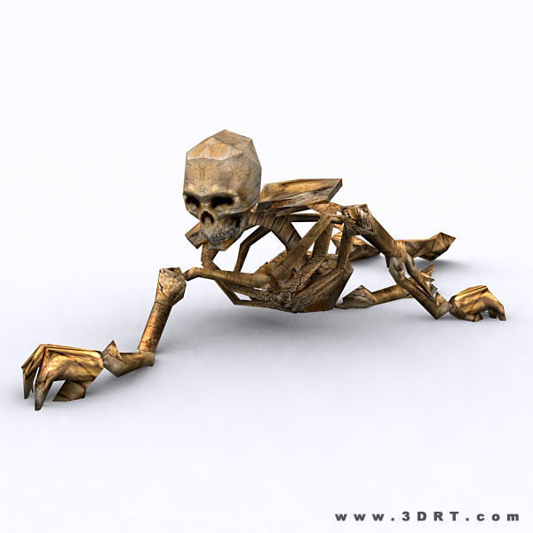 Skeletons swarm pack Low-poly 3D model_22