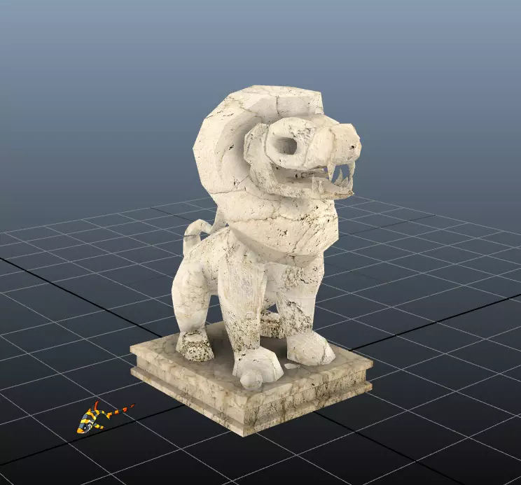 Foo Dog Statue Low-poly 3D model