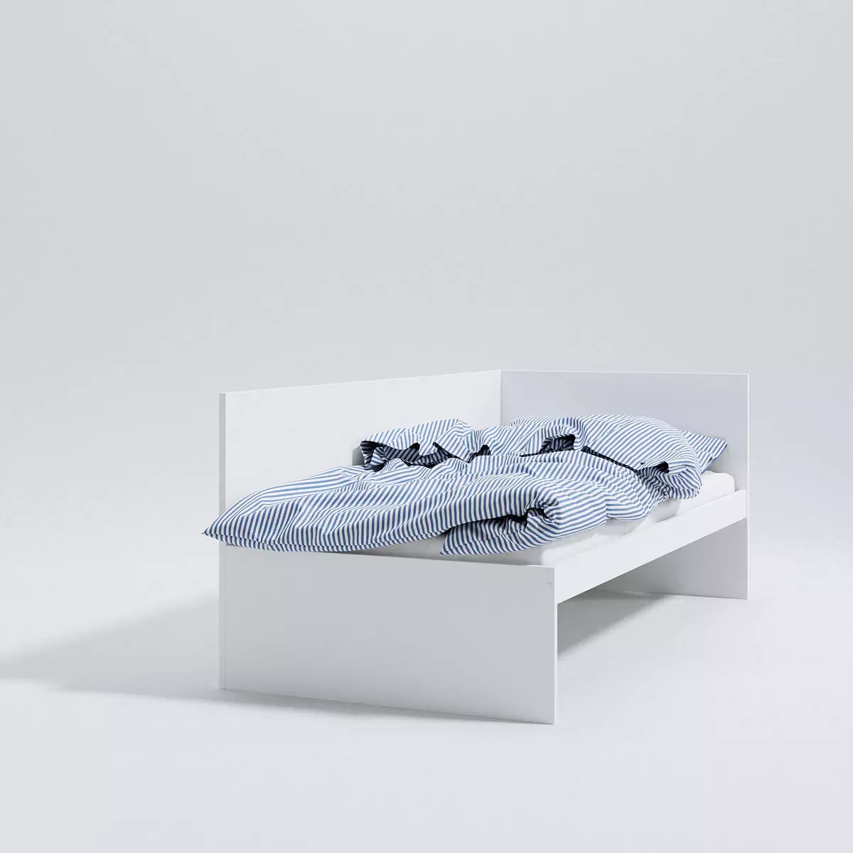 Single corner bed 3D model_0