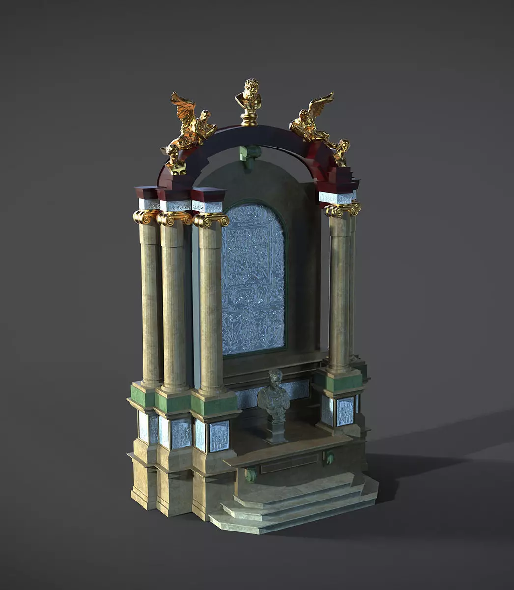 Historical Interior Design 3D model_0