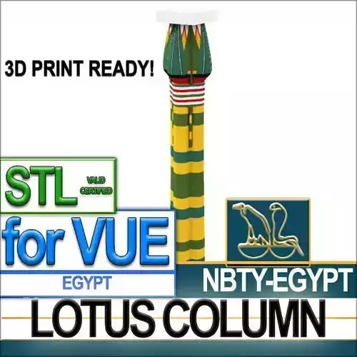 Ancient Egypt Column STL Printable 3D model