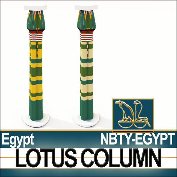Ancient Egypt Column STL Printable 3D model_2