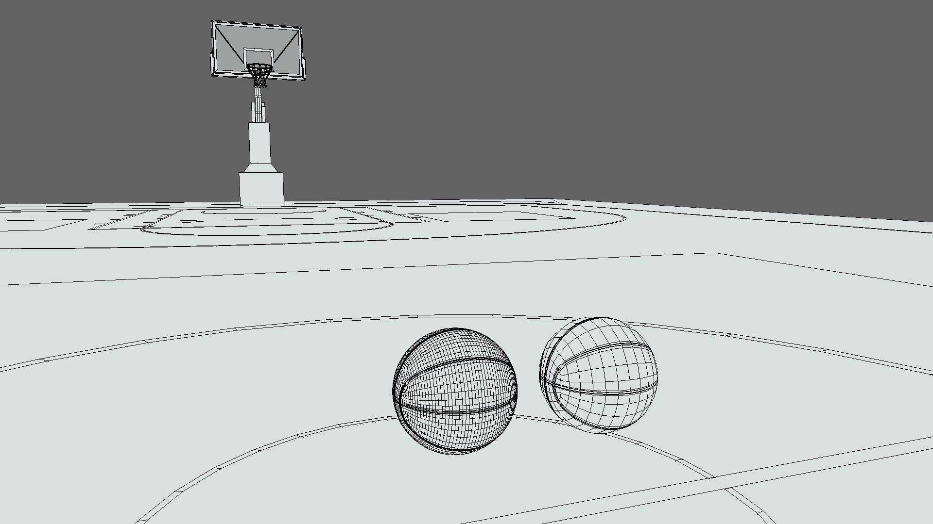 Basketball Court Low-poly 3D model_20