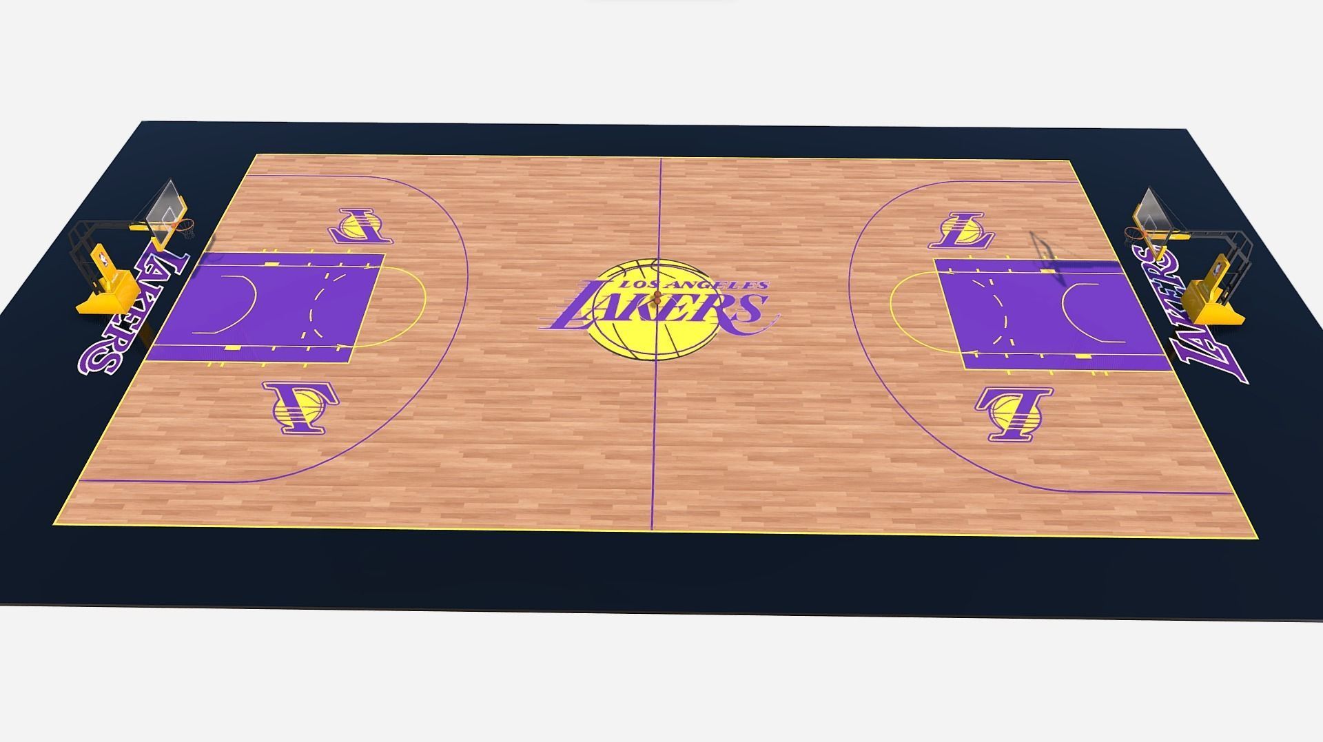 Basketball Court Low-poly 3D model_14