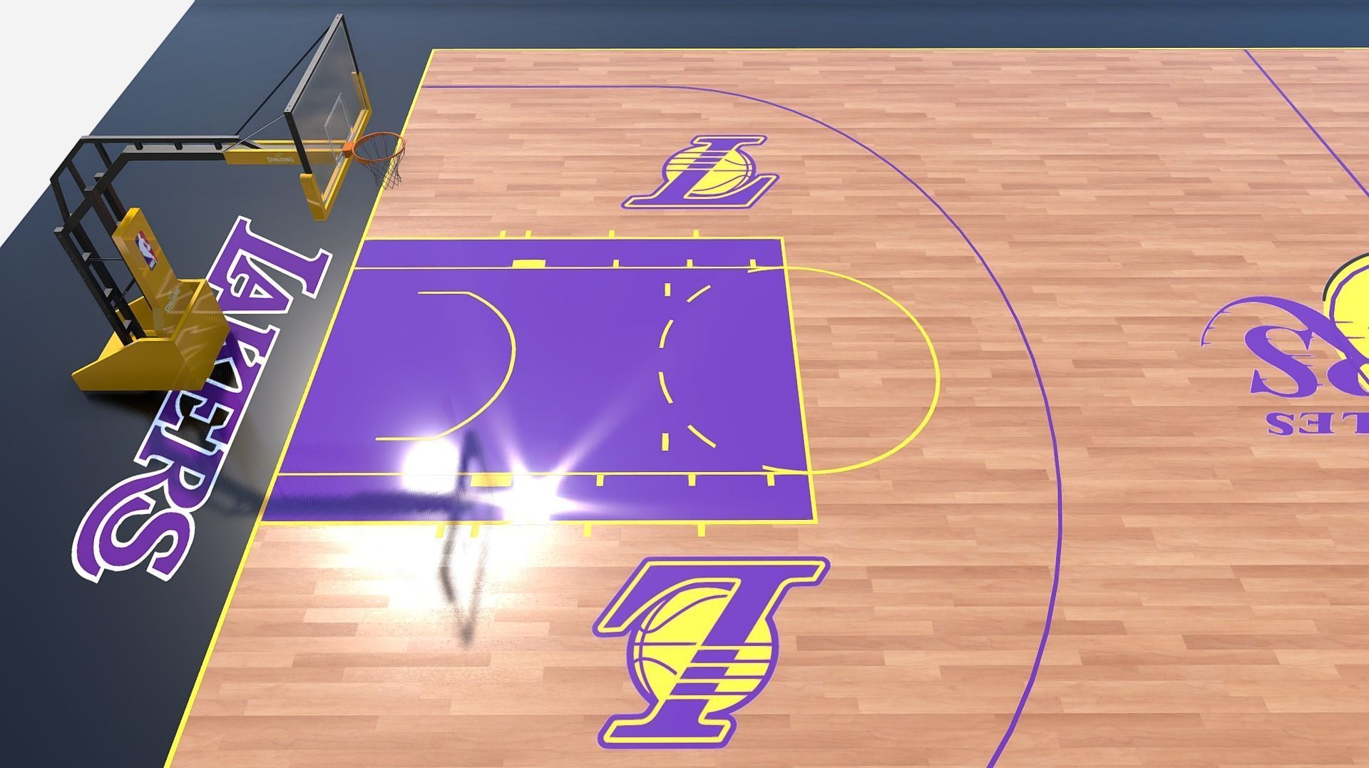 Basketball Court Low-poly 3D model_18