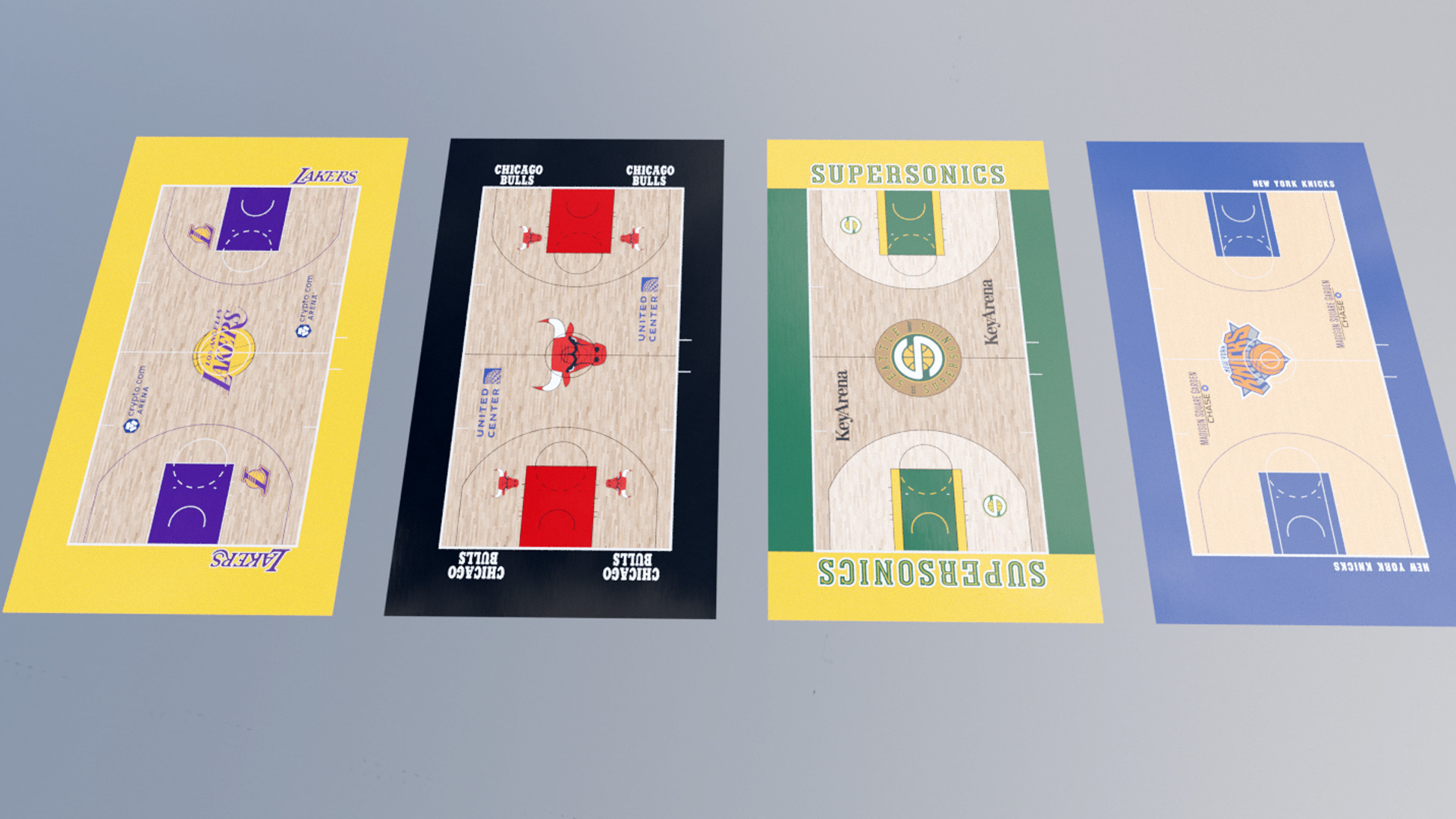 Basketball Court Low-poly 3D model_2