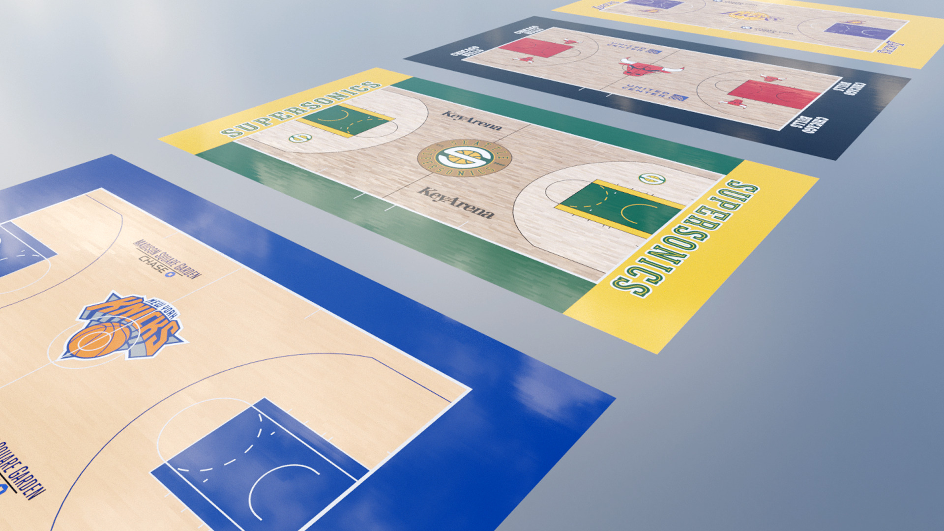 Basketball Court Low-poly 3D model_3