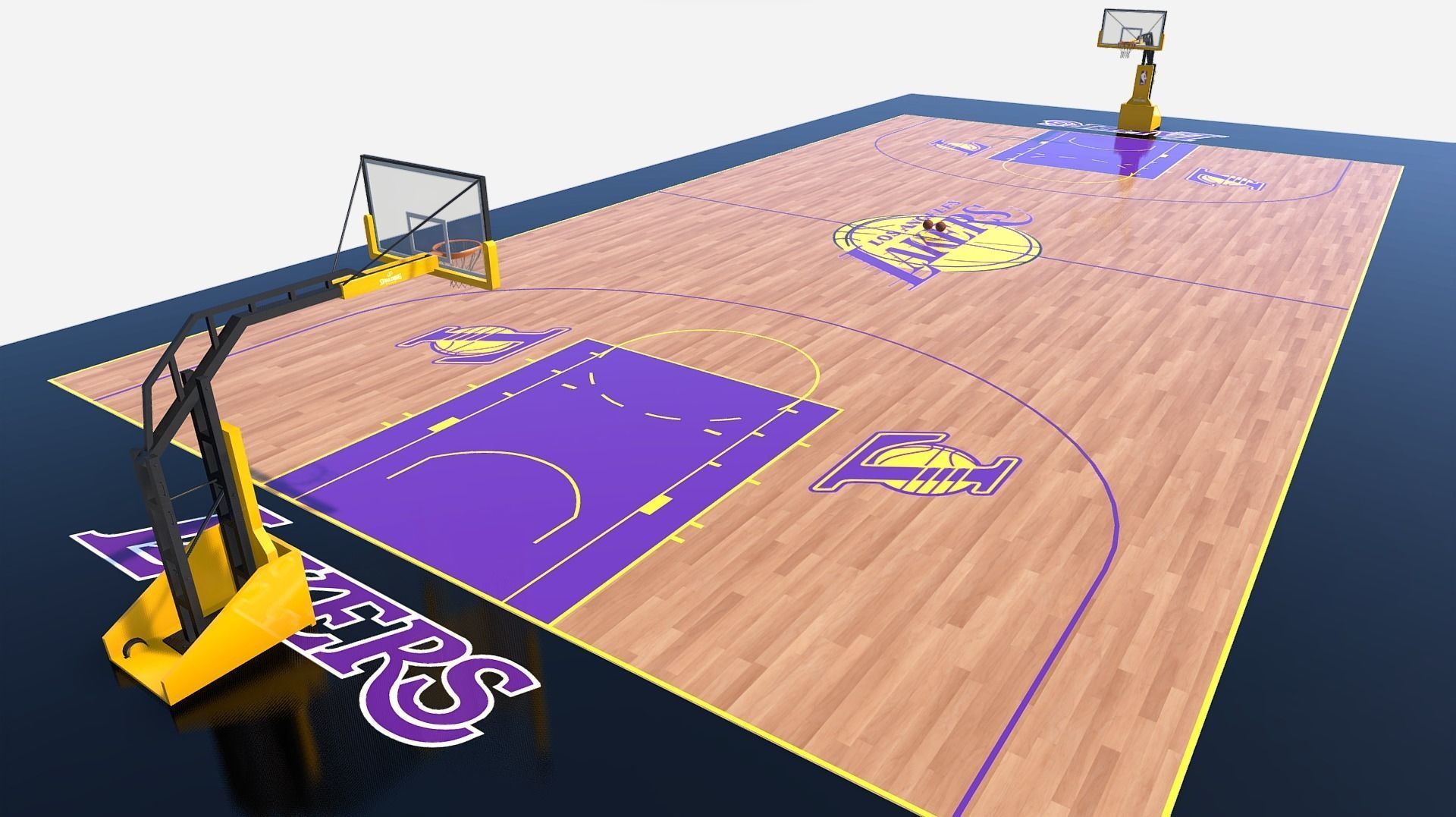 Basketball Court Low-poly 3D model_13