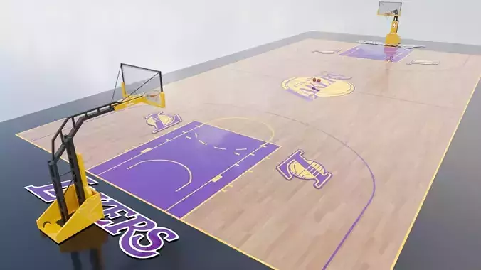 Basketball Court Low-poly 3D model