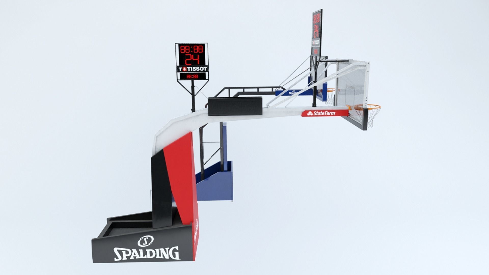 Basketball Court Low-poly 3D model_8