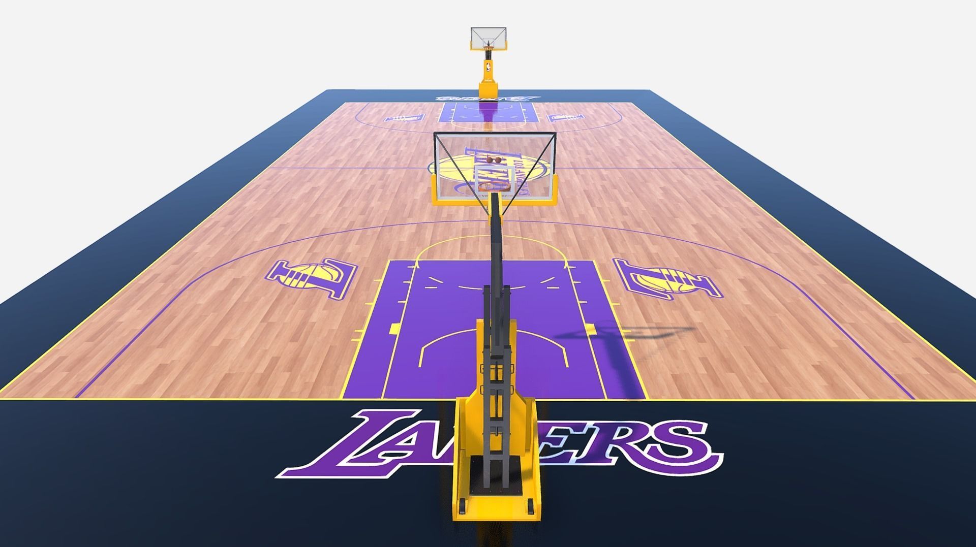 Basketball Court Low-poly 3D model_17