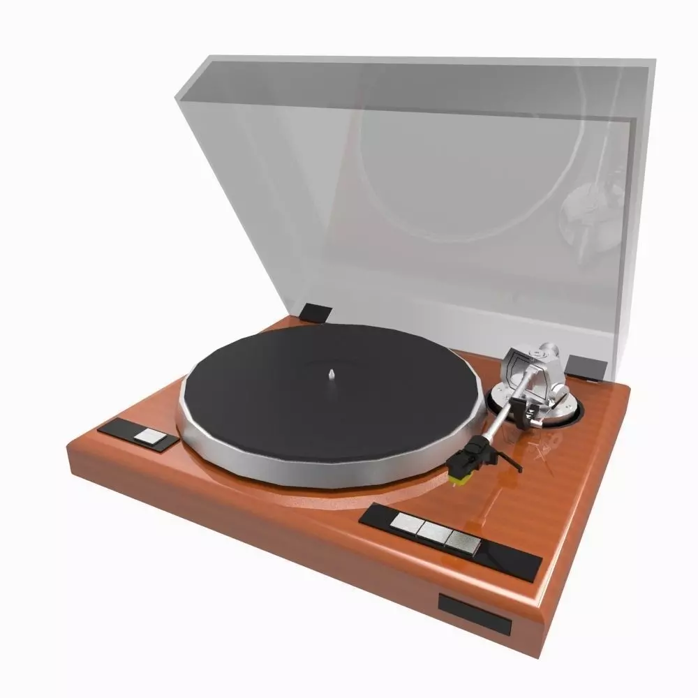 Record Player - Record Deck Low-poly 3D model_0