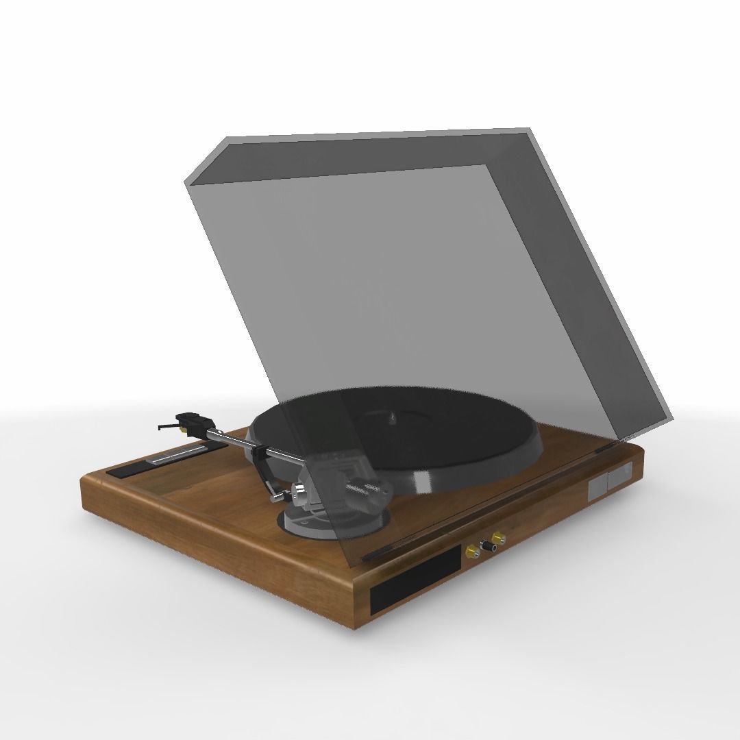 Record Player - Record Deck Low-poly 3D model_21